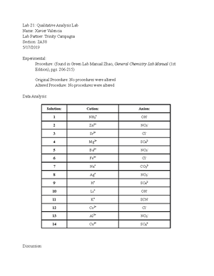 Kinetics Final Lab Report - Kinetics Final Lab Report Emily Gamboa May ...