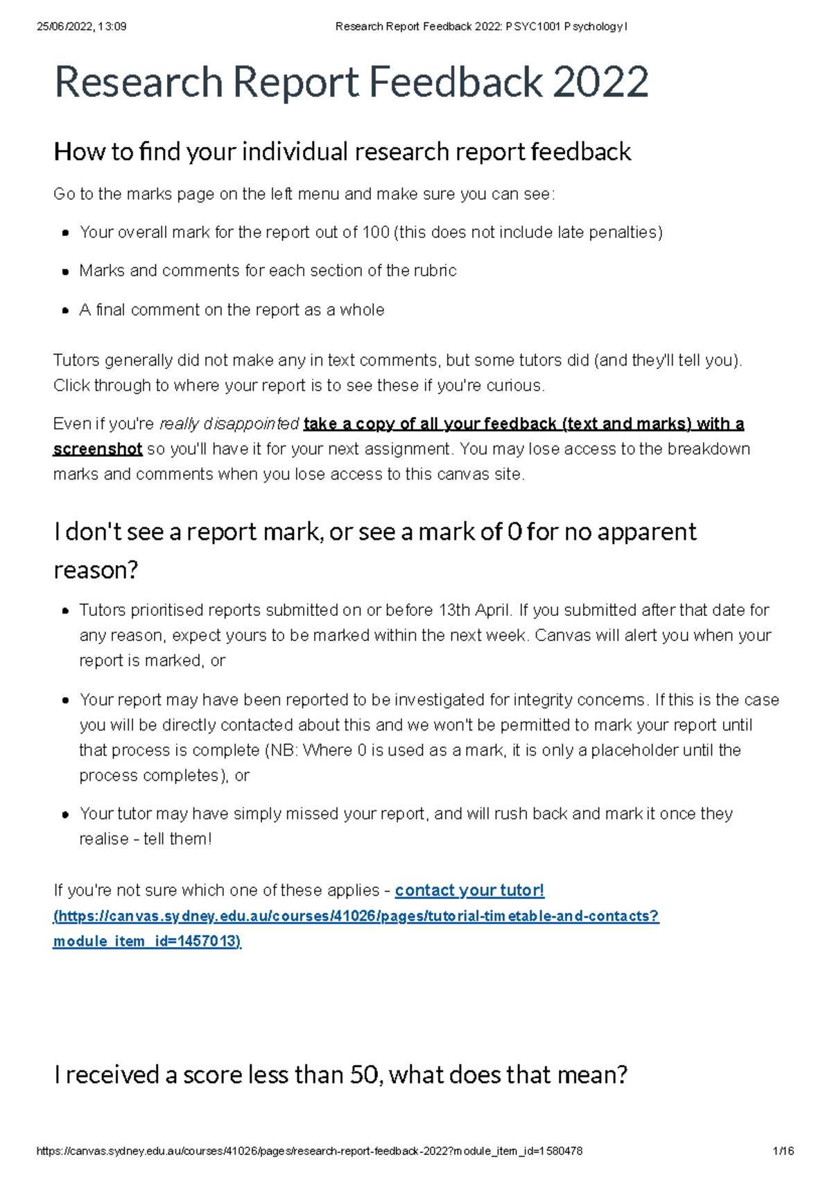 Research report feedback - Click through to where your report is to see ...