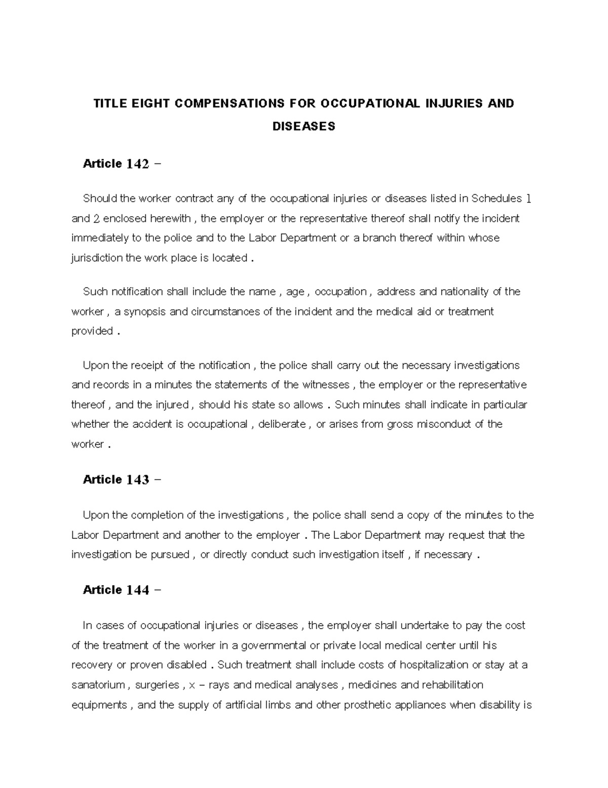 Compensations for Occupational Injuries and Diseases (UAE Labours ...