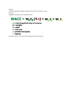 Chap. 6 - Chapter 6 Corporate Finance Lecture Notes - 4 Factors That ...