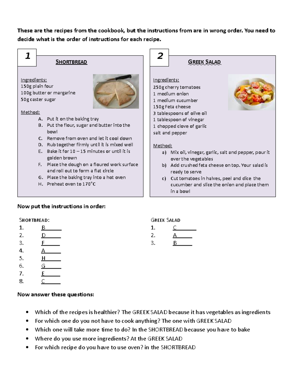 Recipes-comparision-fun-activities-games 19739 - These are the recipes ...
