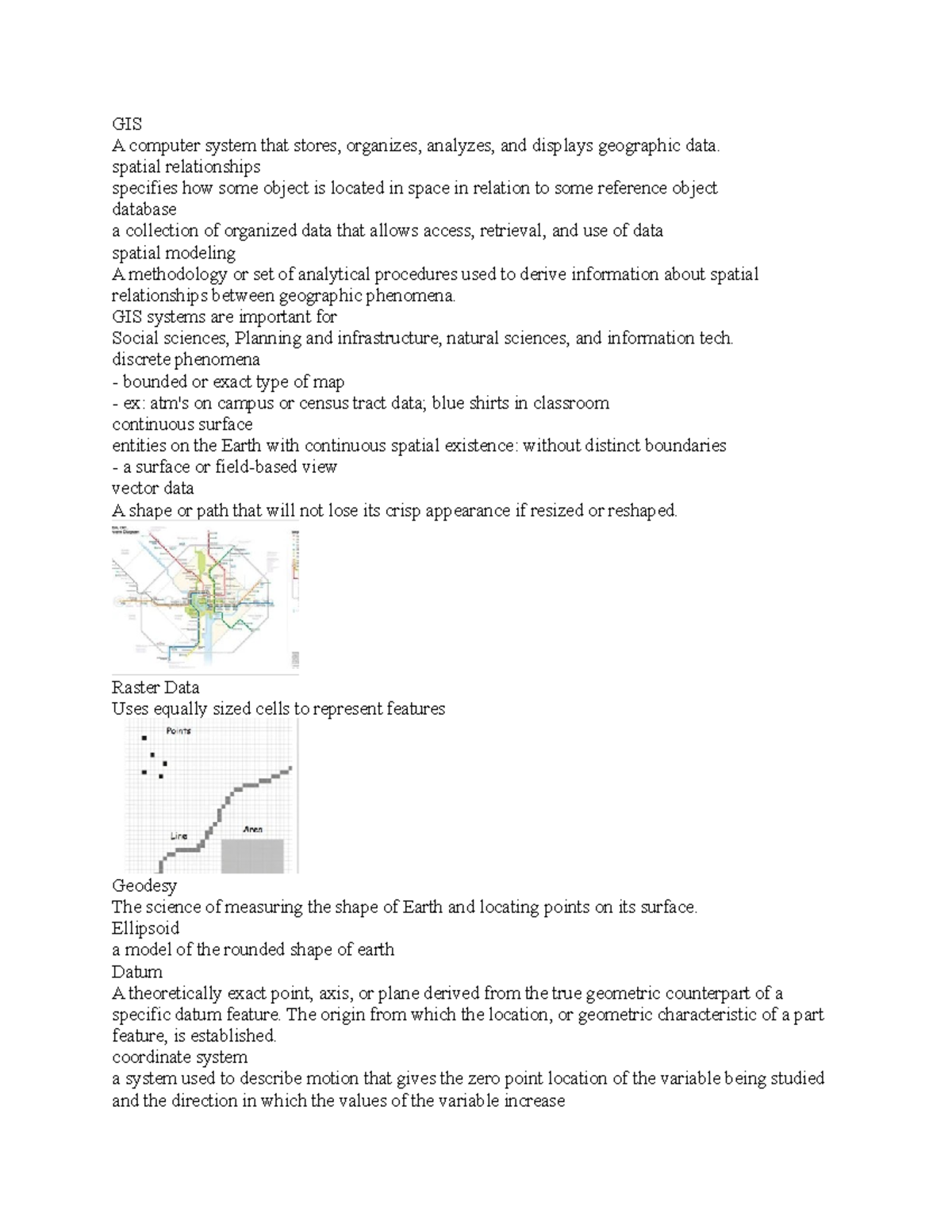 Gis 1 - Notes - GIS A Computer System That Stores, Organizes, Analyzes ...