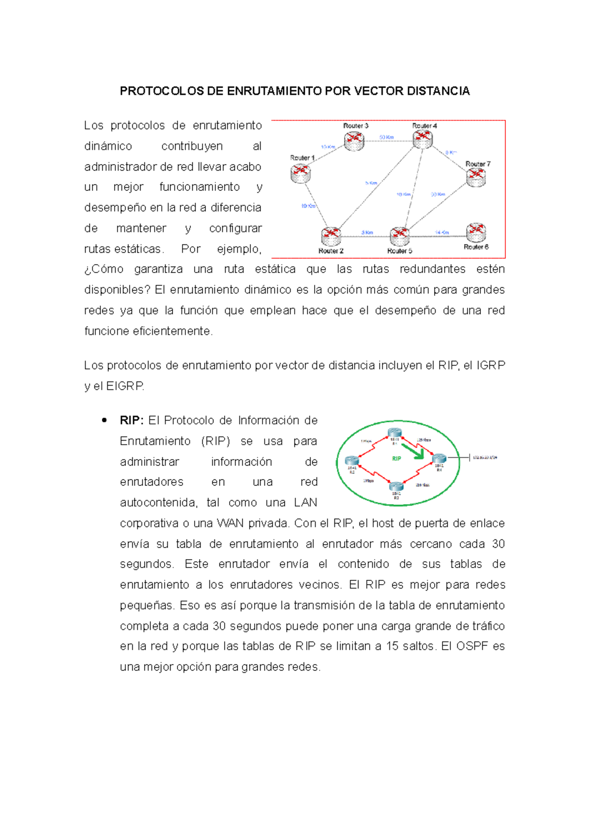 Protocolos DE Enrutamiento POR Vector Distancia - PROTOCOLOS DE ...