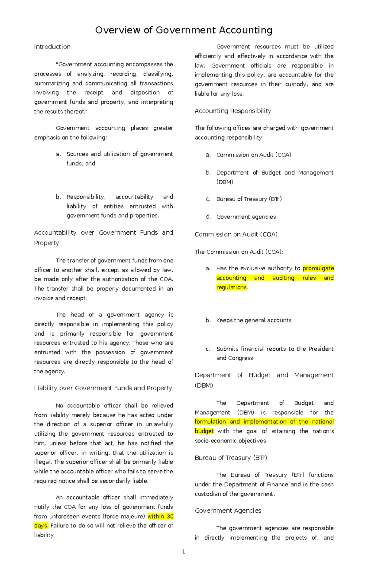 What Do You Understand Government Accounting