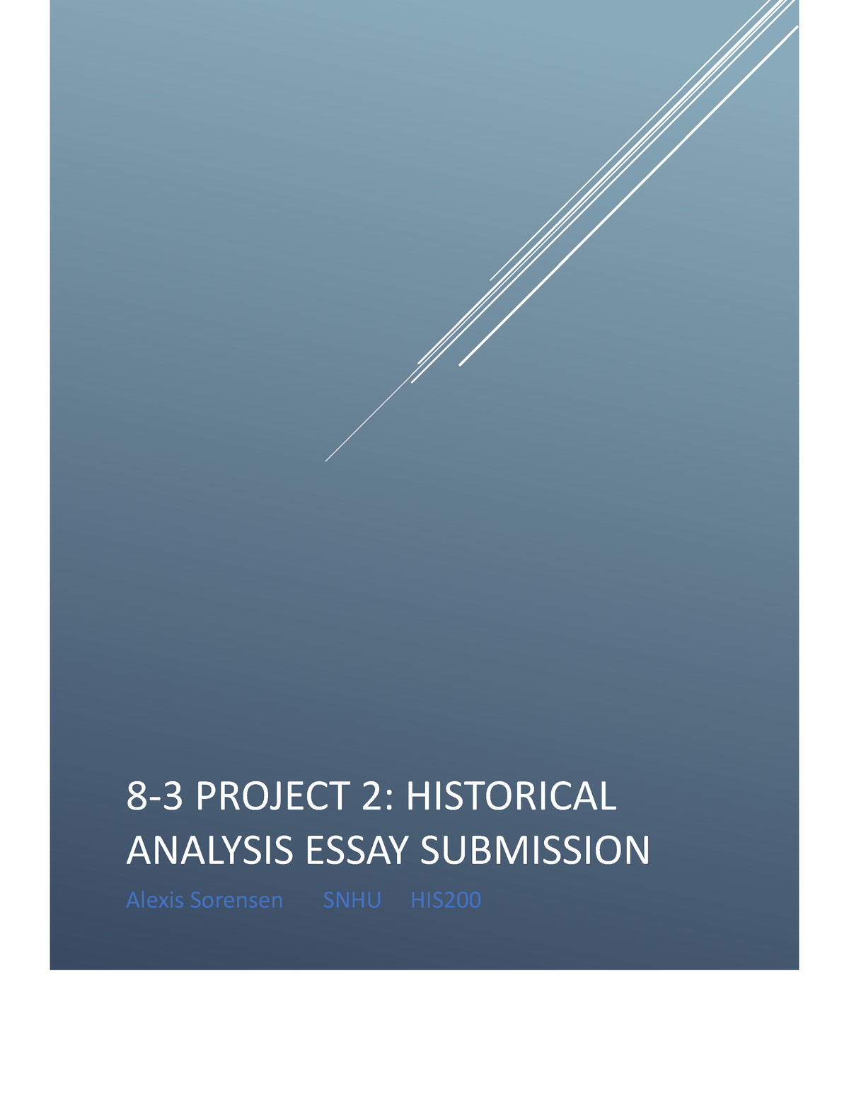 importance of historical analysis essay