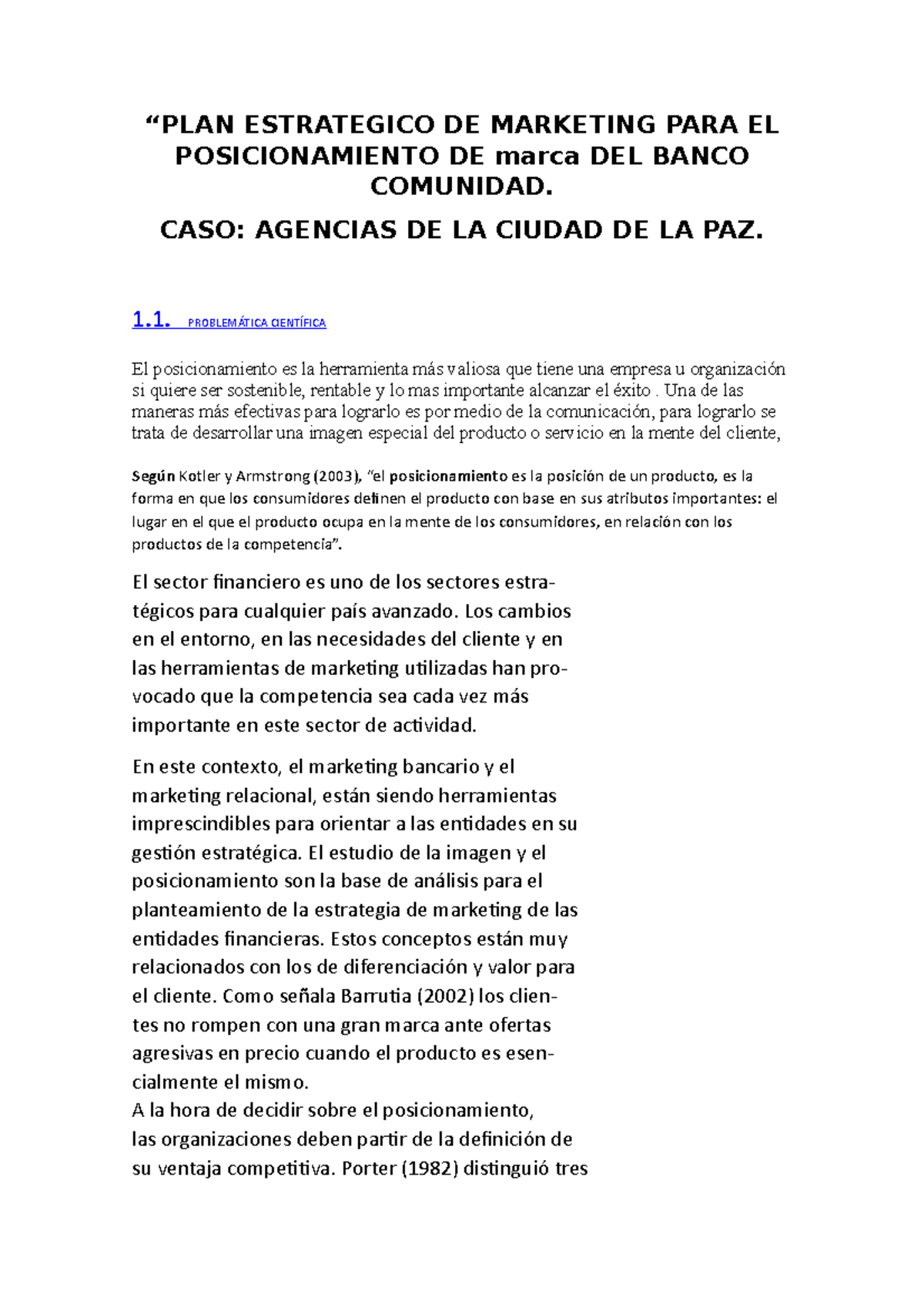 Errror - 2022 - “PLAN ESTRATEGICO DE MARKETING PARA EL POSICIONAMIENTO ...