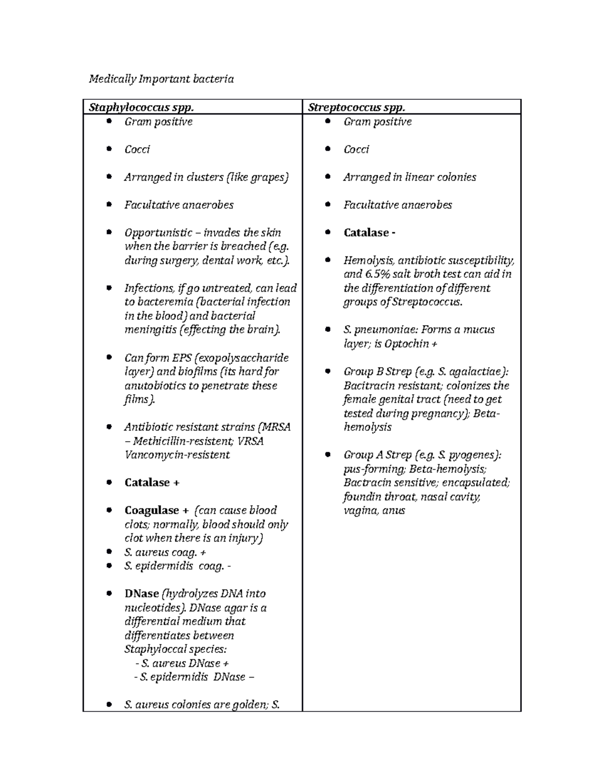 Medically Important bacteria - Medically Important bacteria ...