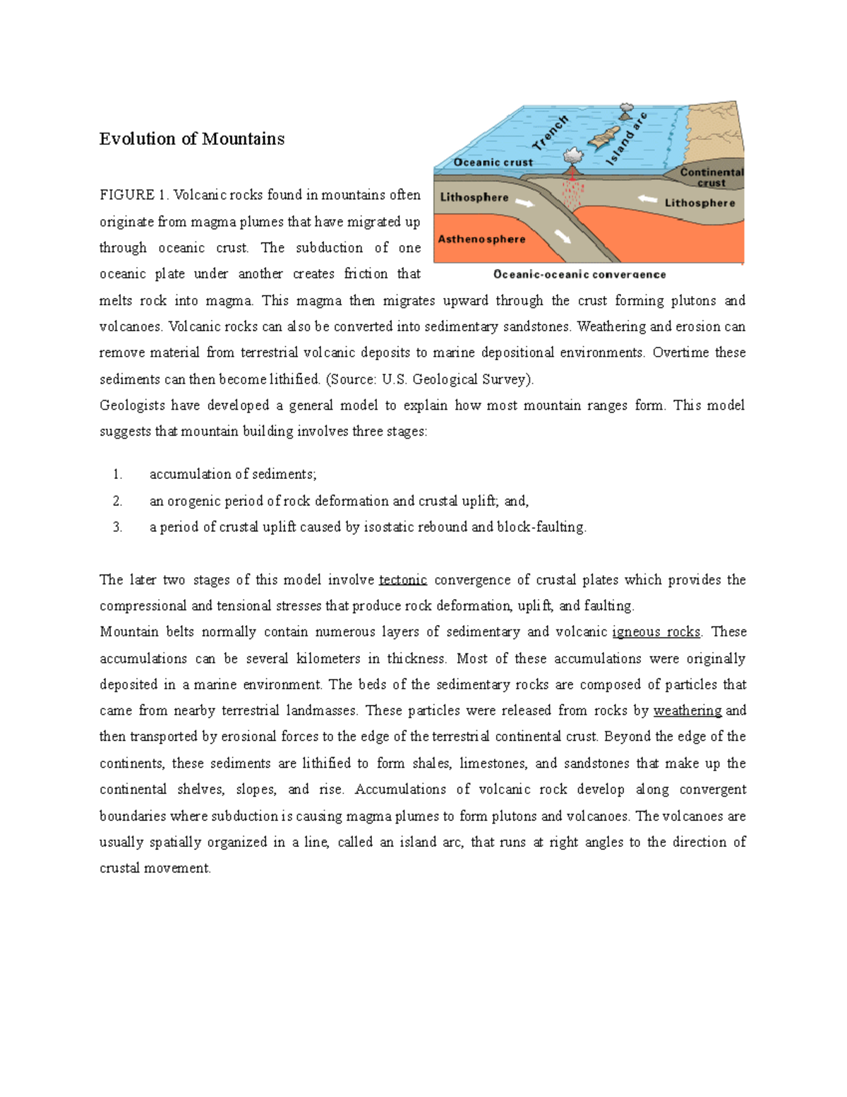 Evolution of Mountains - Forest Resources Management - University of ...