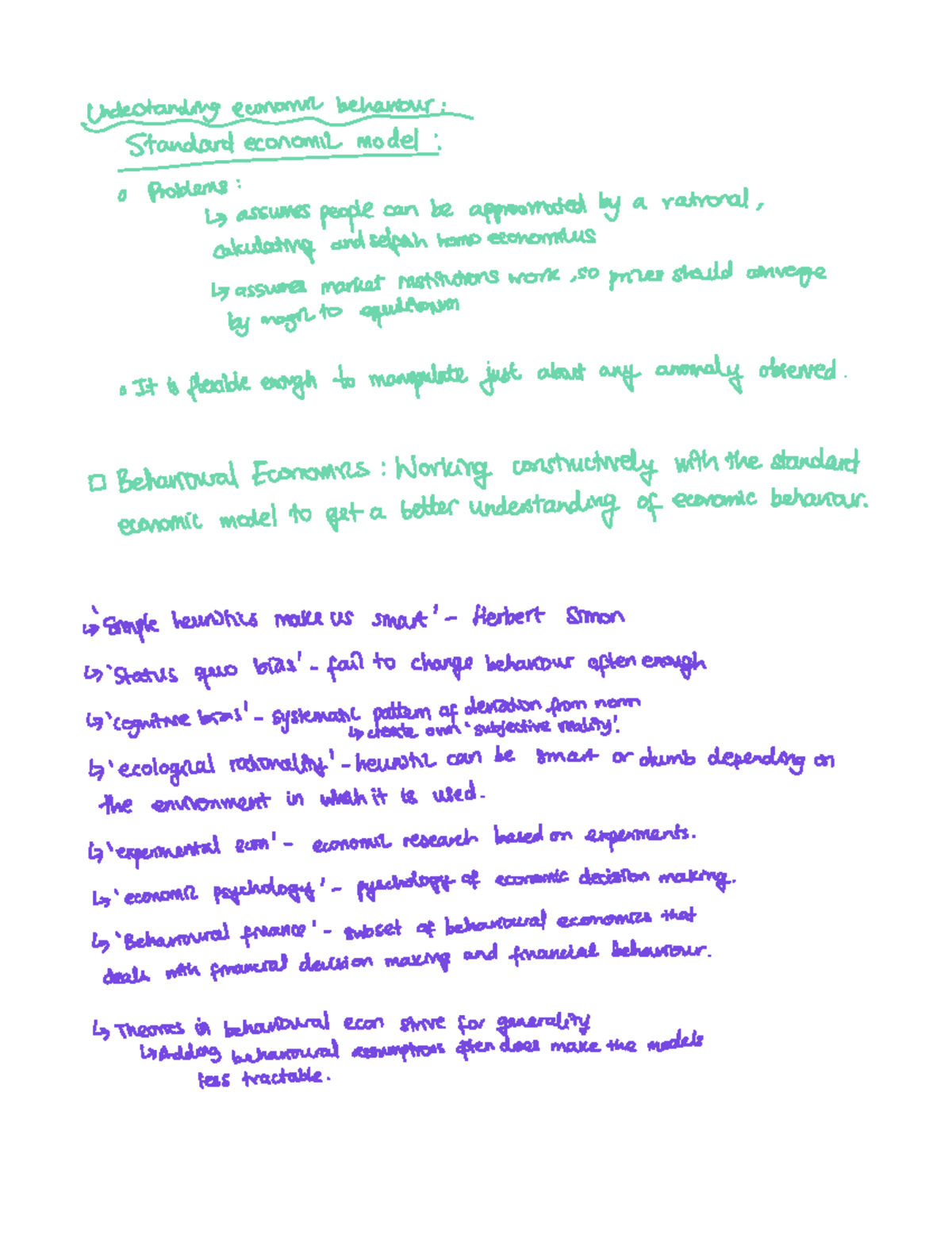EC345 Week 1 Readings - Summary Behavioural Economics: Theory and ...