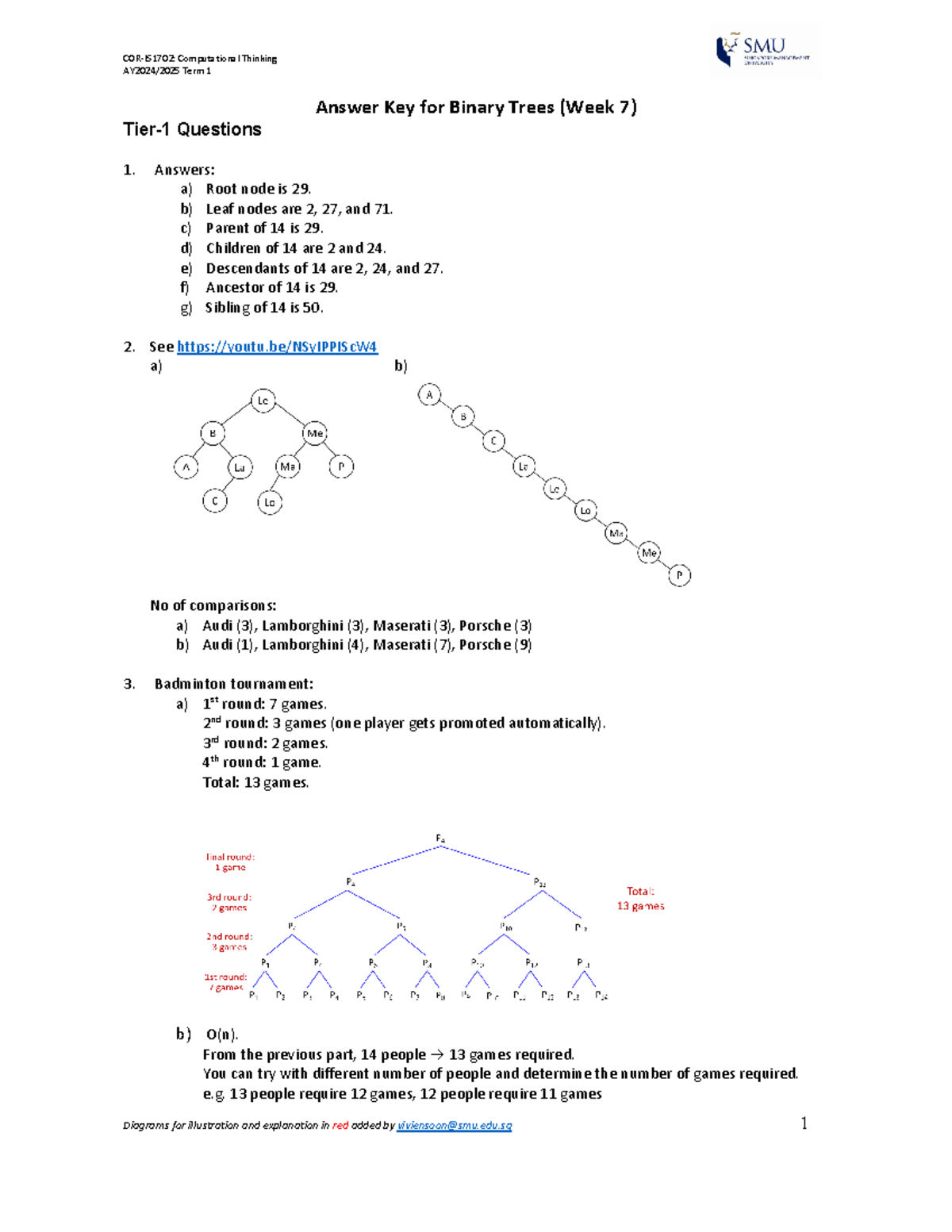Tutorial Trees (Answer Key+Solution+Explanation)4 - AY2024/2025 Term 1 ...
