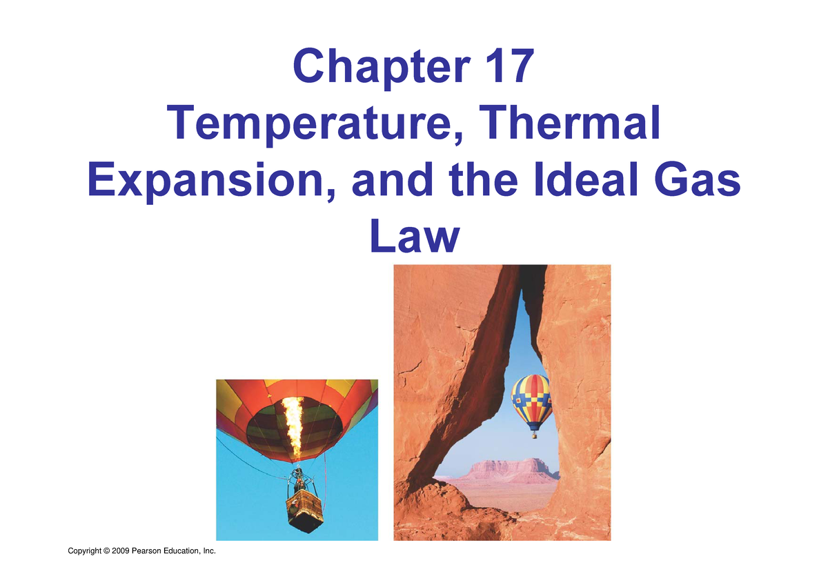 Lecture Ch 17 - Notes And Teaching Materials - Chapter 17 Temperature ...