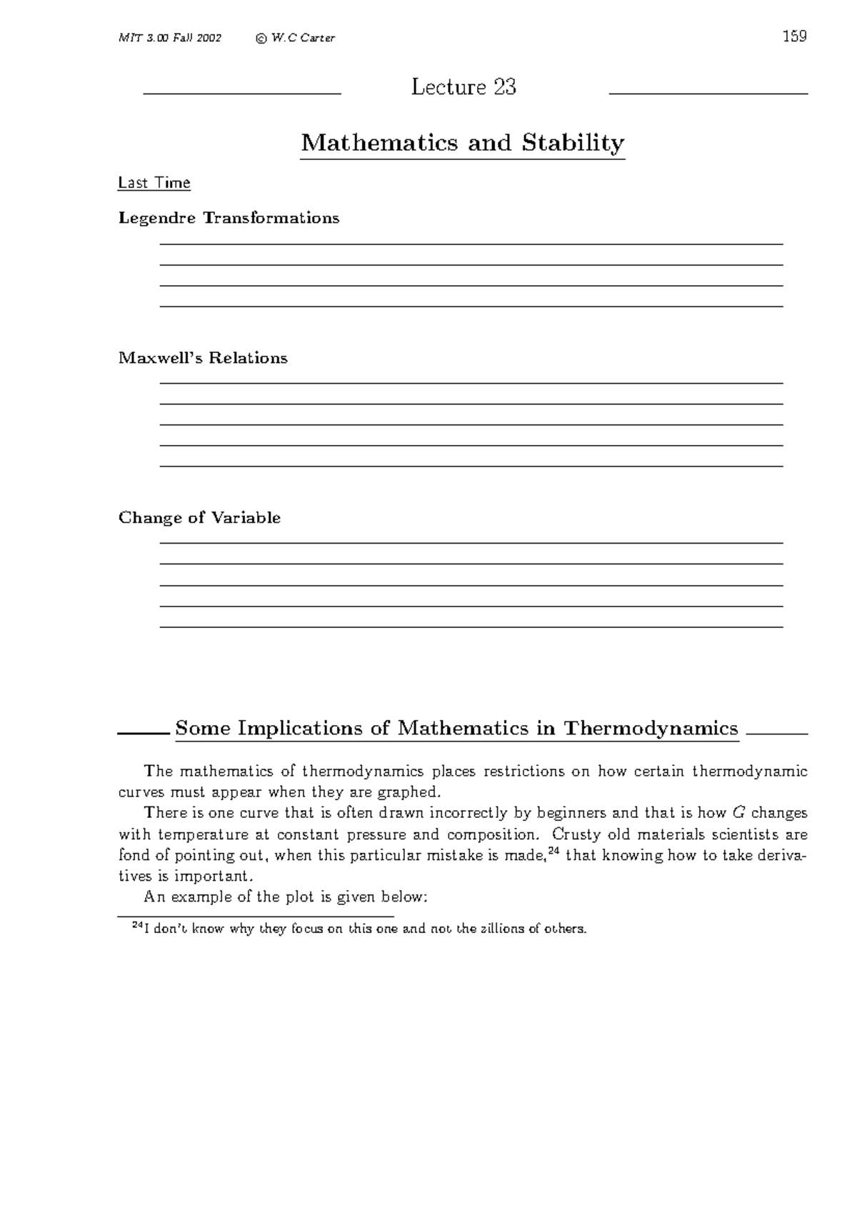 Mathematics and Stability - Lecture 23 Mathematics and Stability Last ...