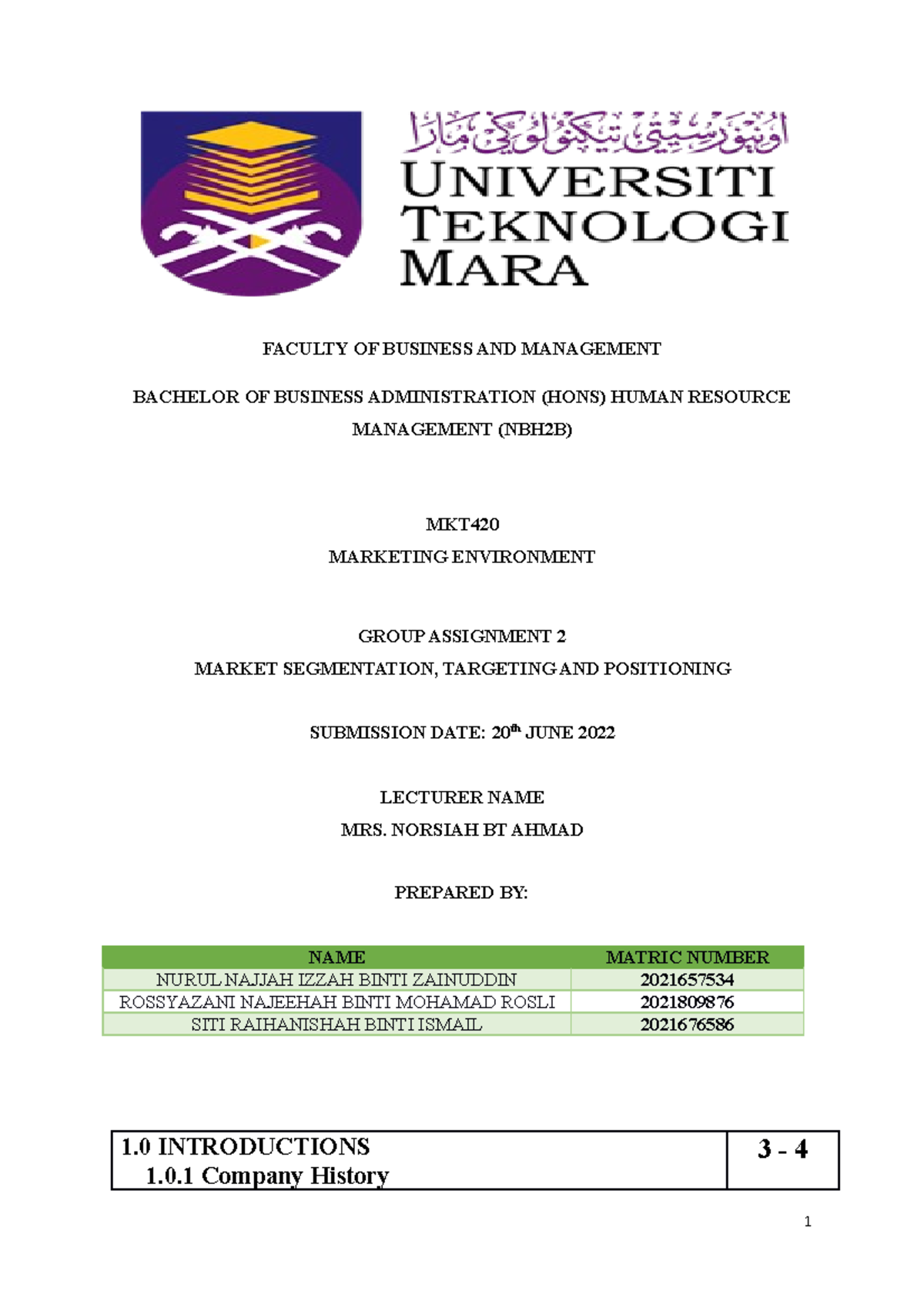 mkt420 group assignment 2