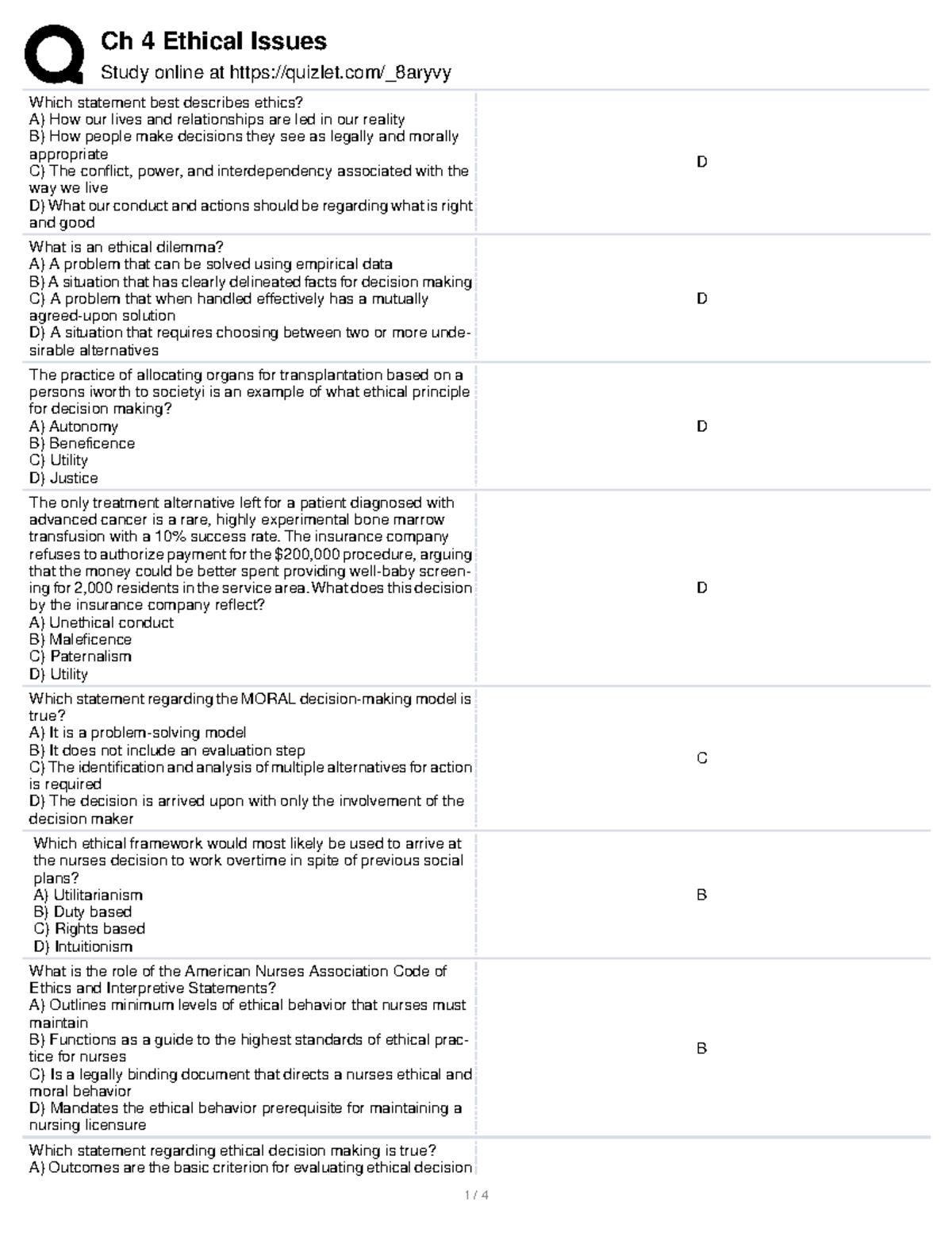 Chapter 4 quizlet Practice Study online at quizlet/_8aryvy Which