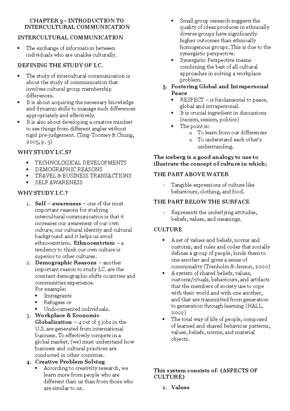 Introduction TO Intercultural Communication - CHAPTER 3 - INTRODUCTION ...