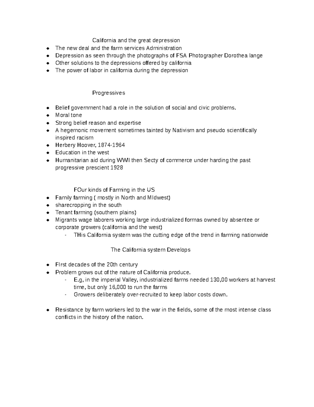 Notes - Google Docs - California and the great depression The new deal ...