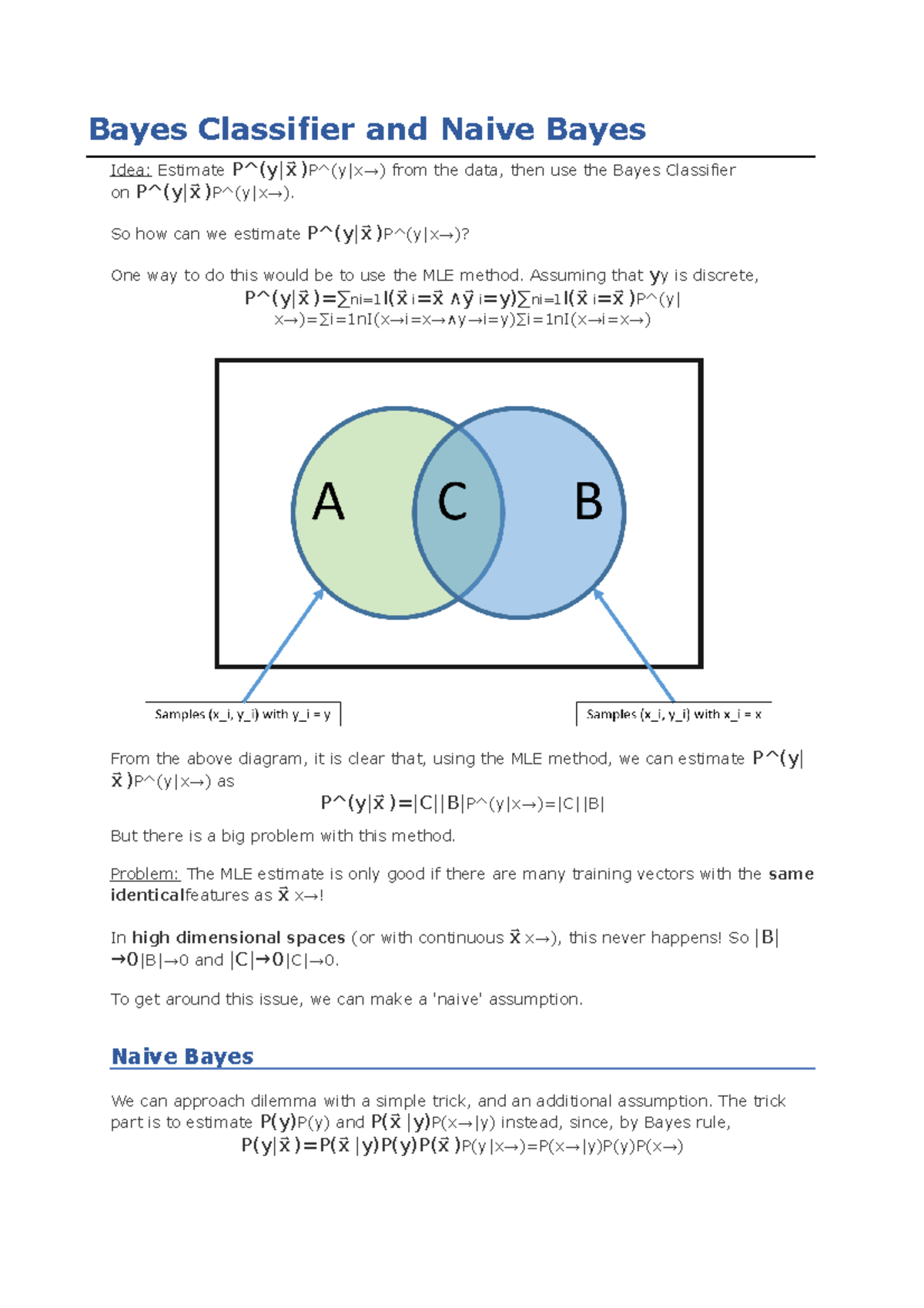 517 2015-2016 Lecture 5 - Bayes Classifier And Naive Bayes - Bayes ...