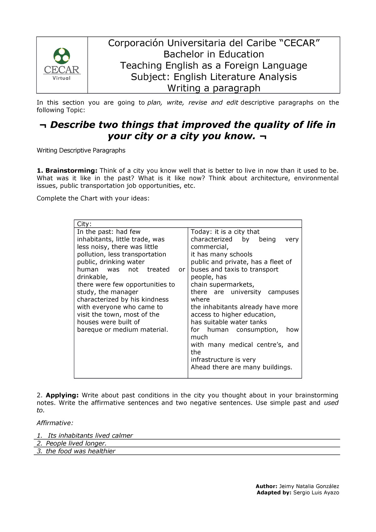 .Writing a paragraph - NNNN - Bachelor in Education Teaching English as ...