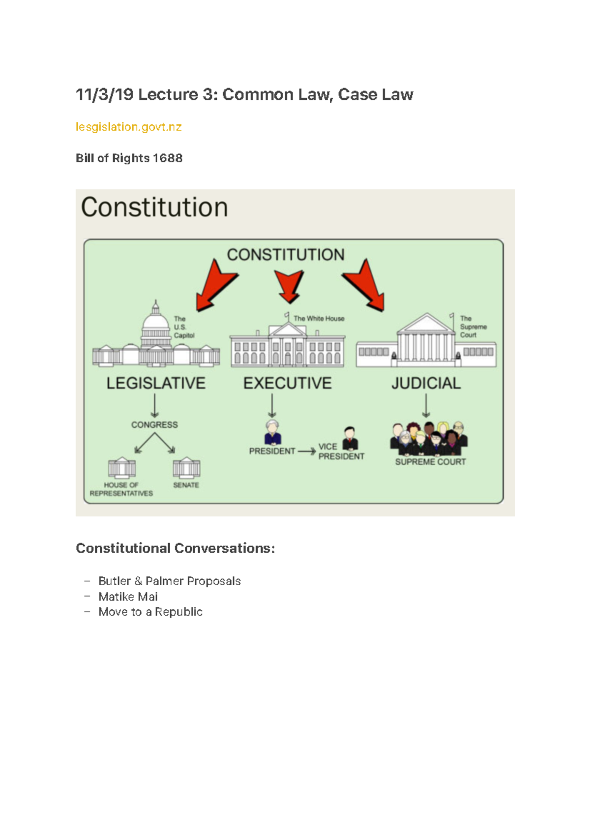 11319 Lecture 3 Common Law, Case Law 11/3/19 Lecture 3