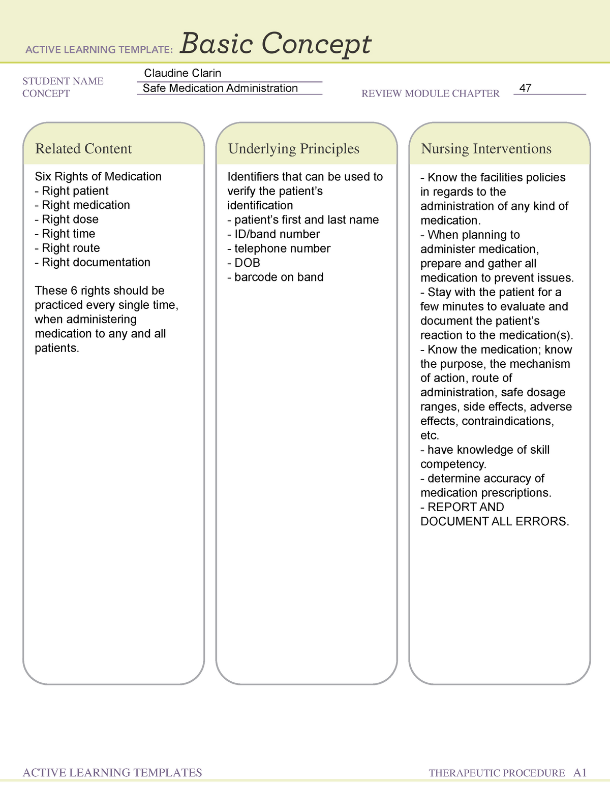 Active Learning Template Basic Concept Management Care 2 Medsrg101 Vrogue