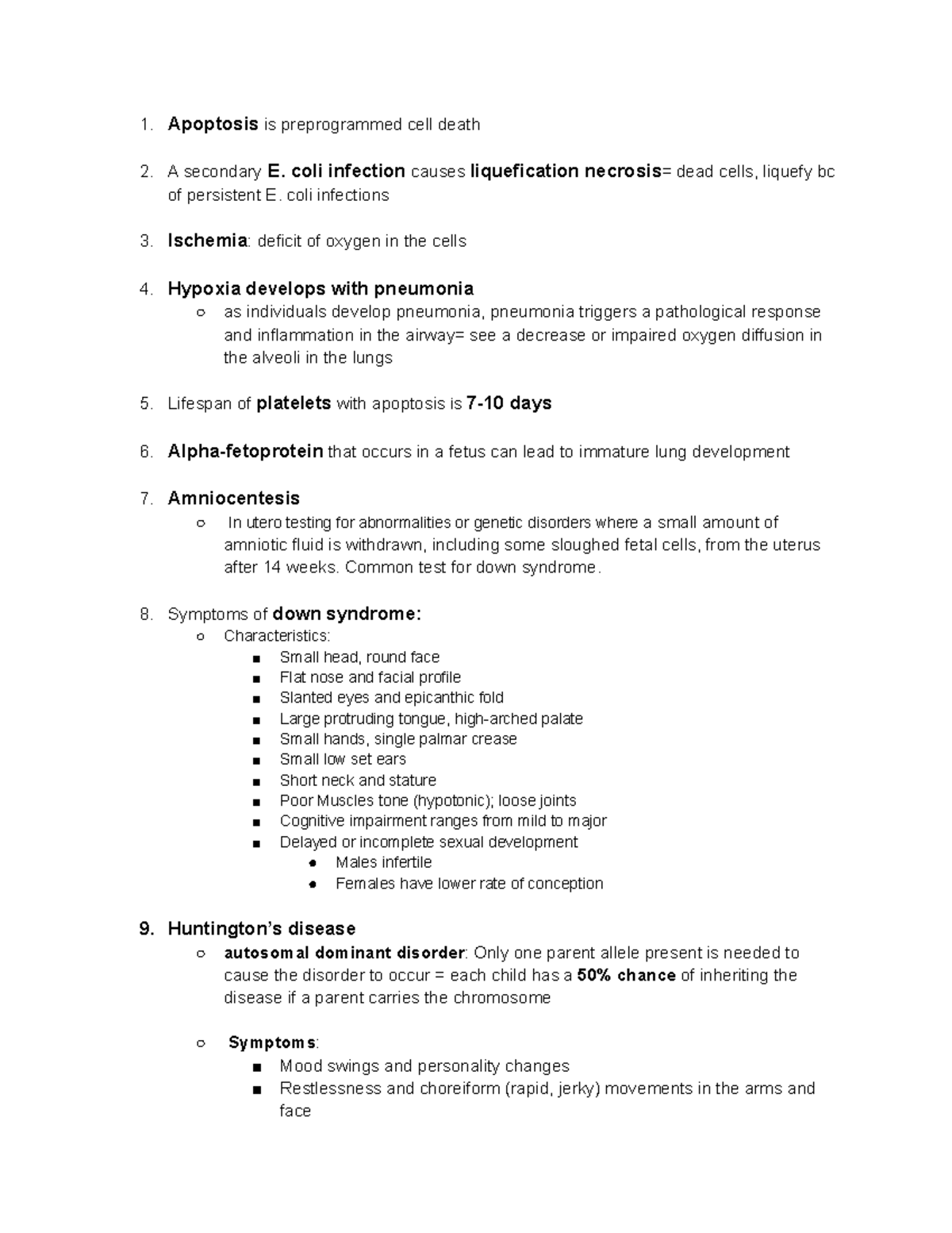 NR283 patho exam 1 study guide - 1. Apoptosis is preprogrammed cell ...