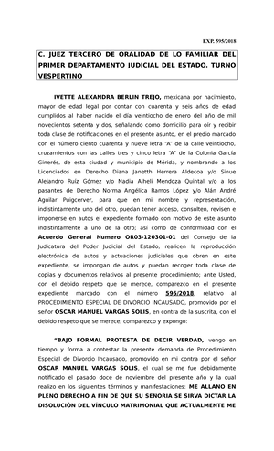 Contestacion accion reivindicatoria 2 - CONTESTACIÓN DE JUICIO ...