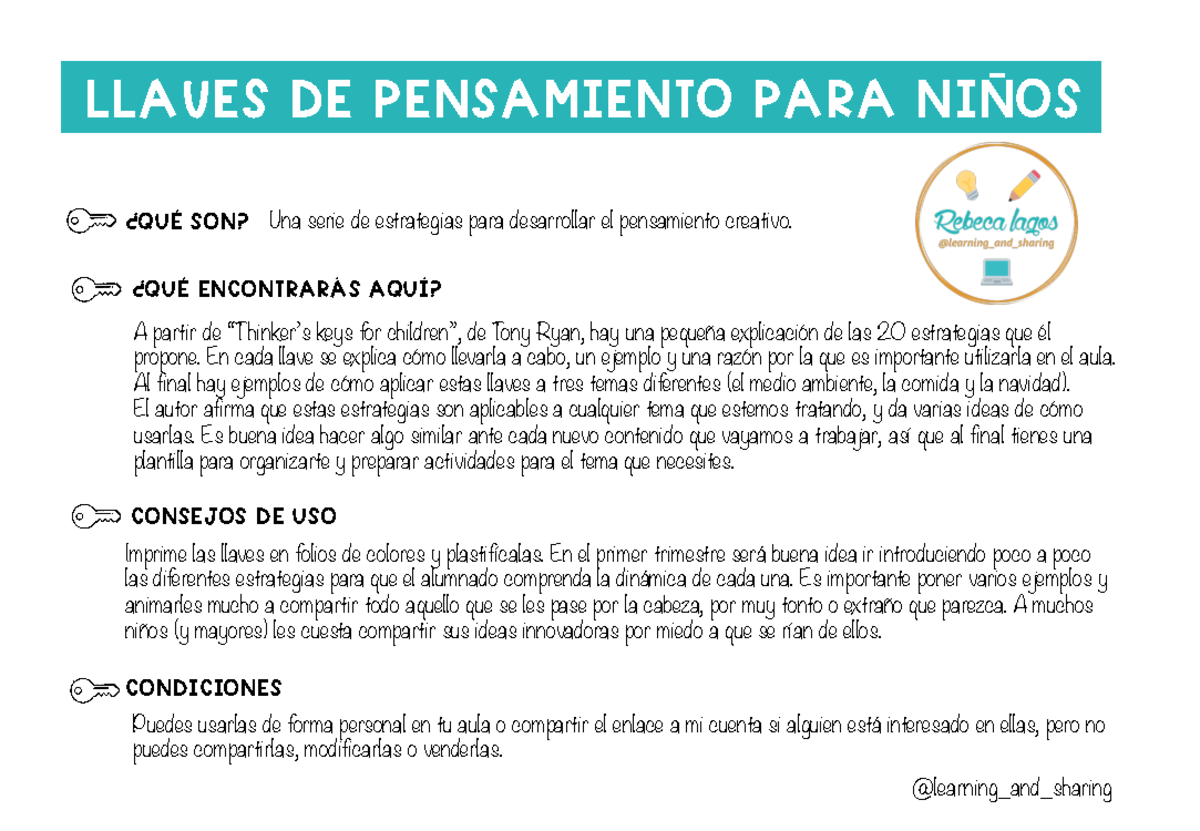 Llaves de pensamiento - aSDV - Llaves de pensamiento para niños ¿Qué ...