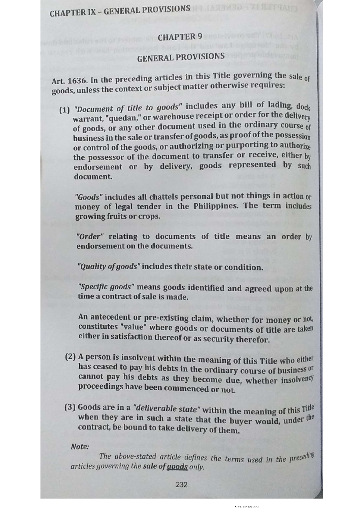 Chapter-9 Law on Sales - BS Accountancy - Studocu