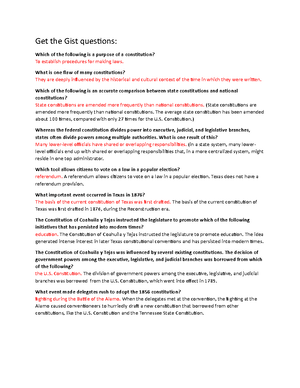 Ch 1-4 Gov Webtext - Questions from gov web text. Professors Shaw and ...