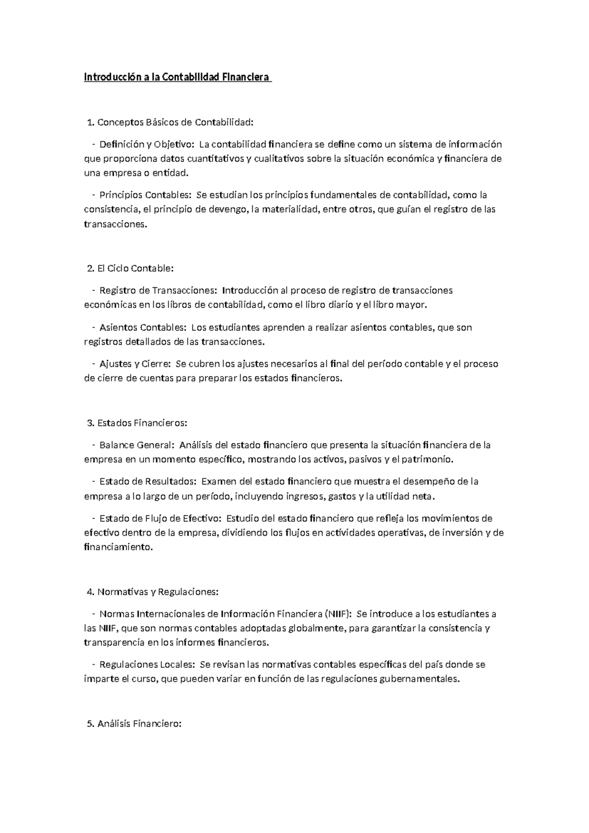 Introducción a la Contabilidad Financiera - Conceptos Básicos de ...