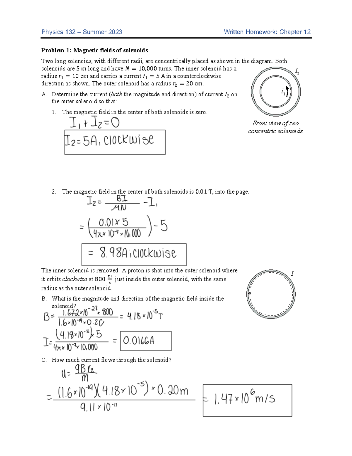 Week 6 - Ch 12 - Written Homework - Su23 - Physics 132 – Summer 2023 ...