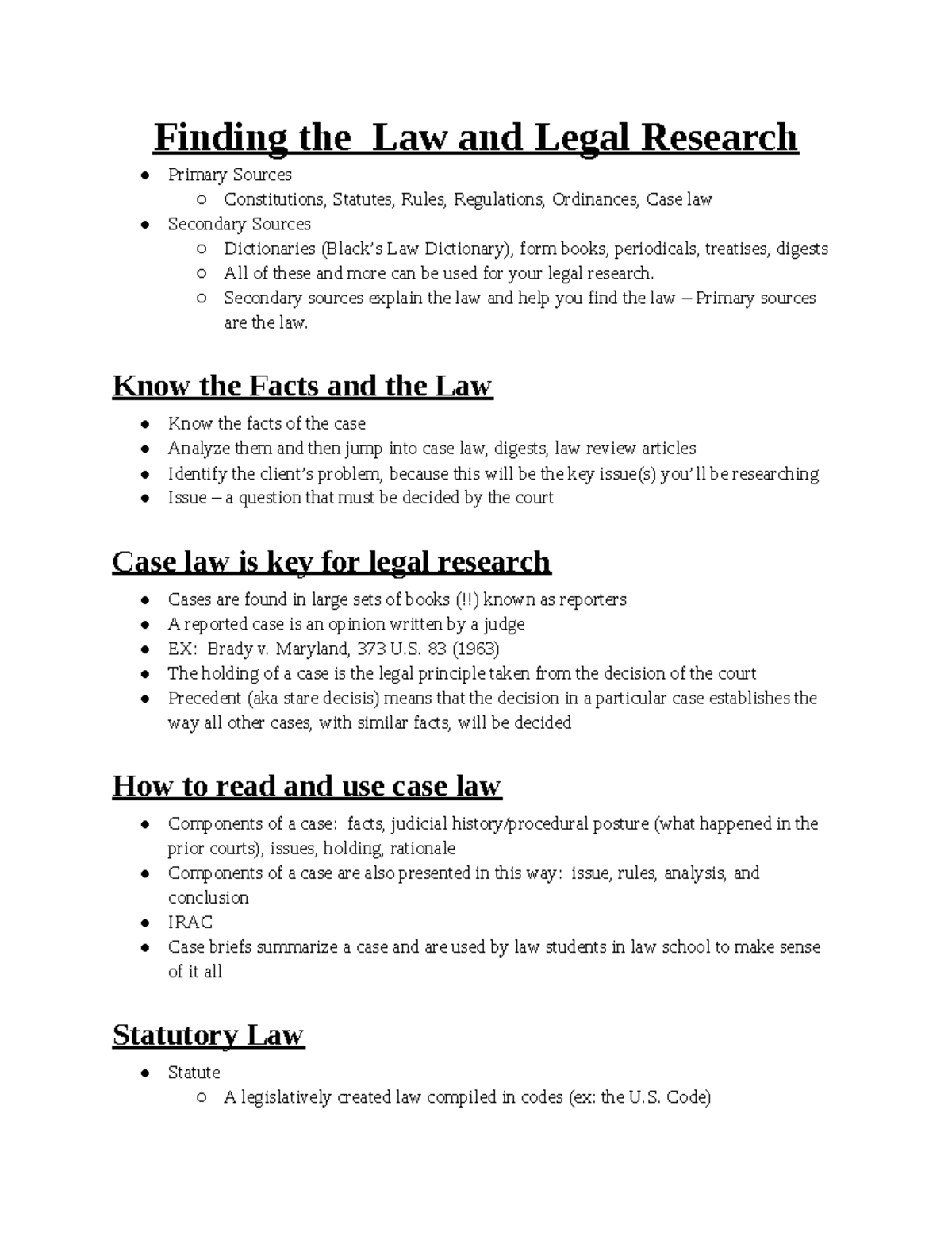 4) Finding The Law And Legal Research - Secondary Sources Explain The ...