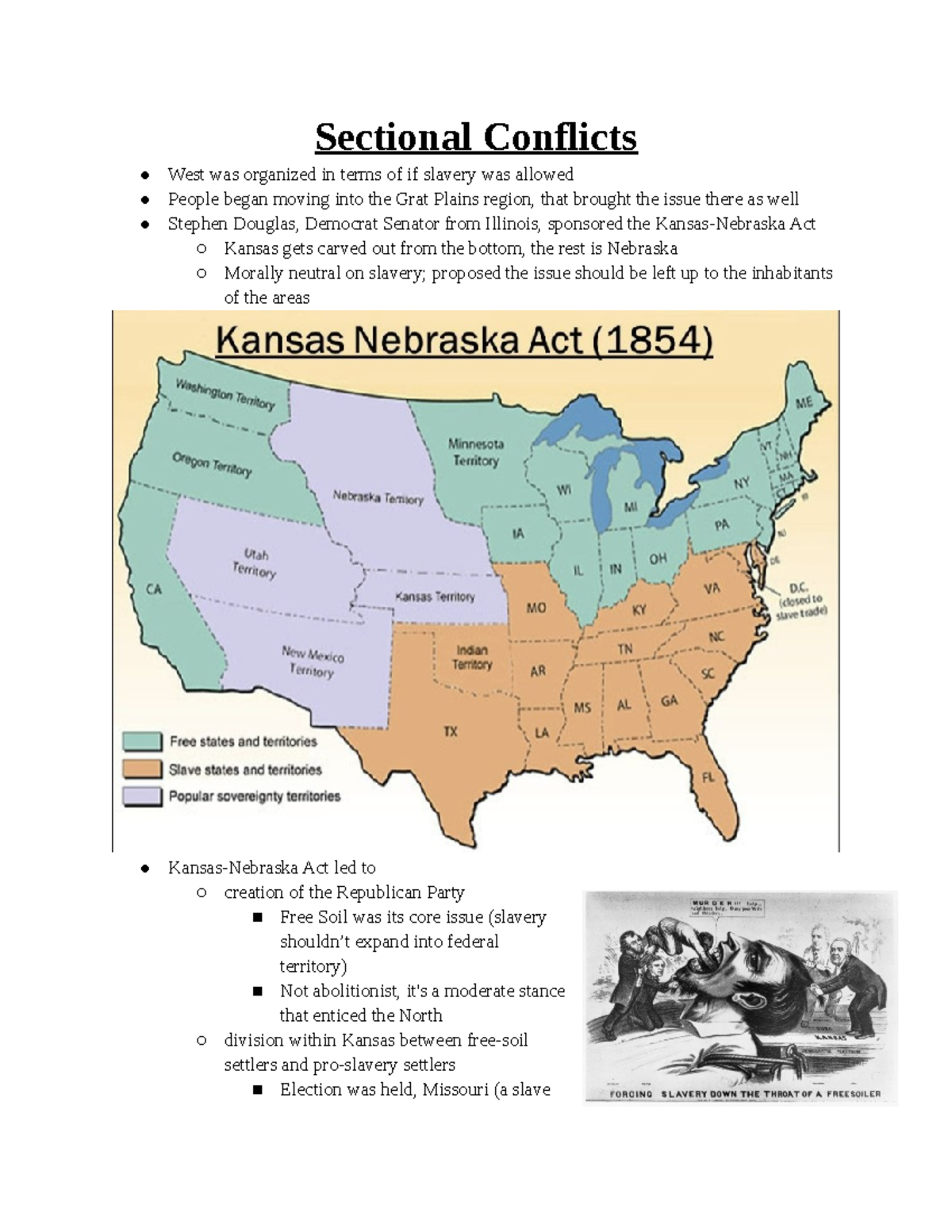 15. Sectional Conflicts Sectional Conflicts West was organized in