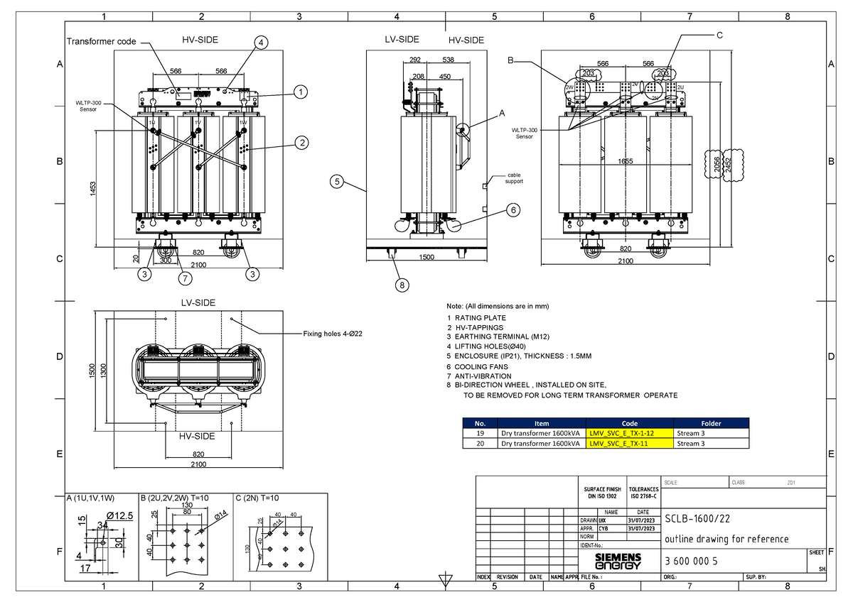 20230808 Transformer drawing - 17 34 4 30 15 Ø12. A (1U,1V,1W ...