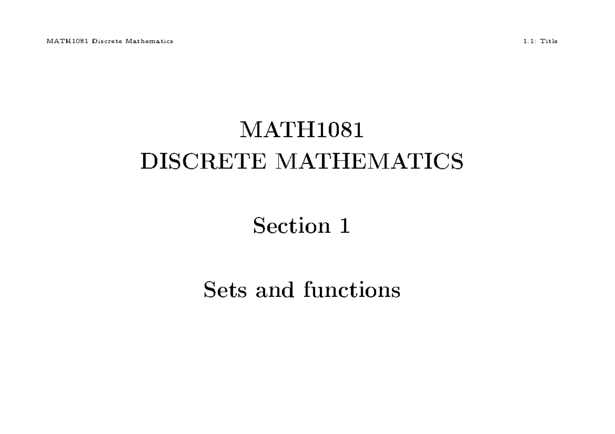 discrete mathematics assignment 1