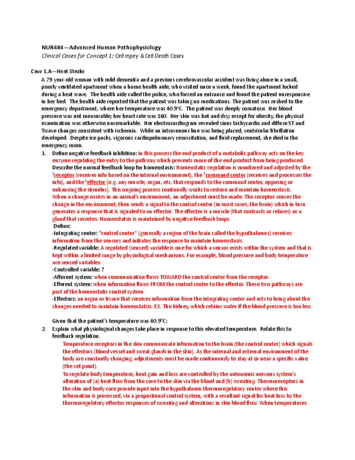 pathophysiology case study examples