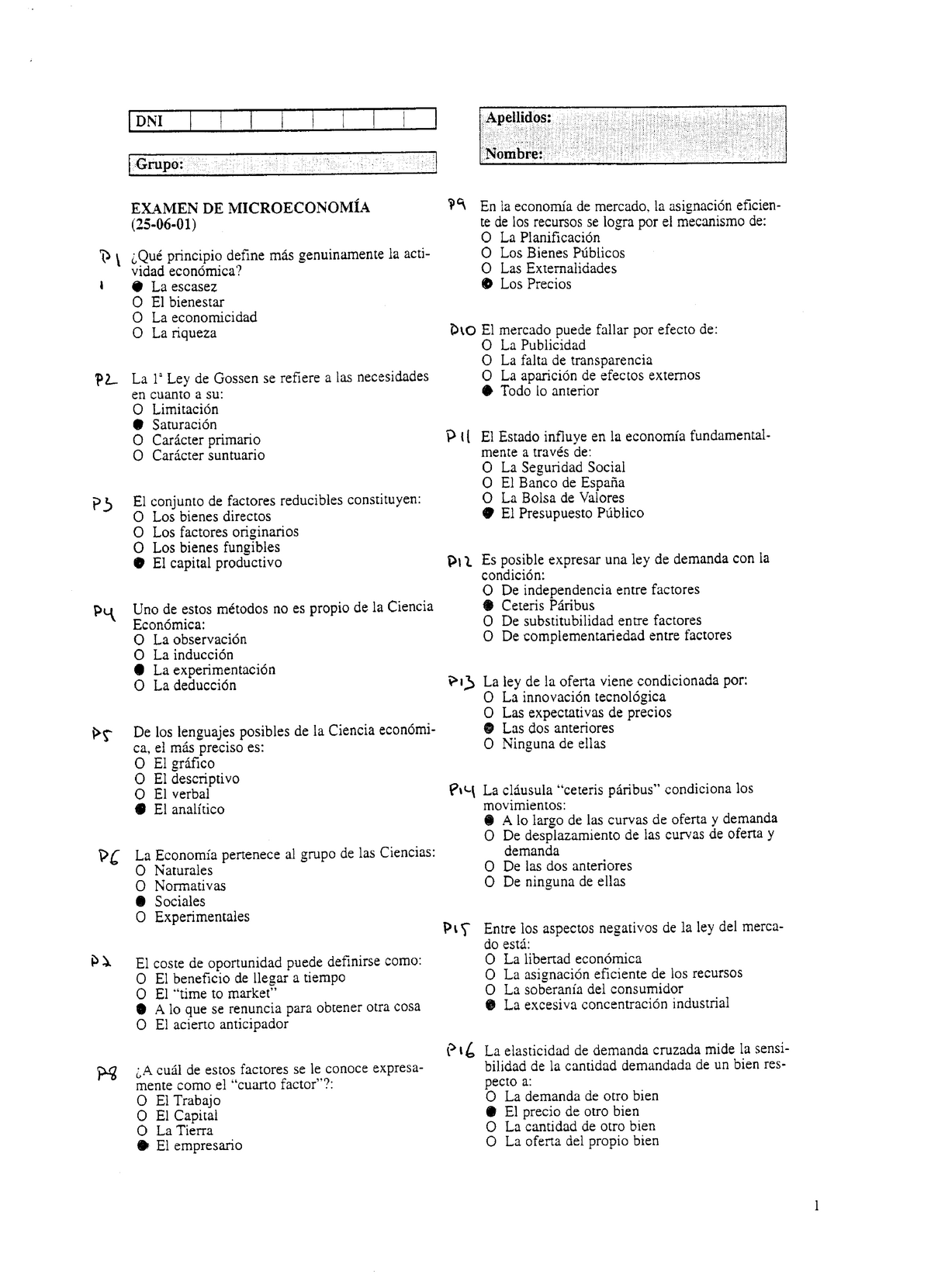 Examen Junio Preguntas Y Respuestas Econom A De La Empresa Studocu