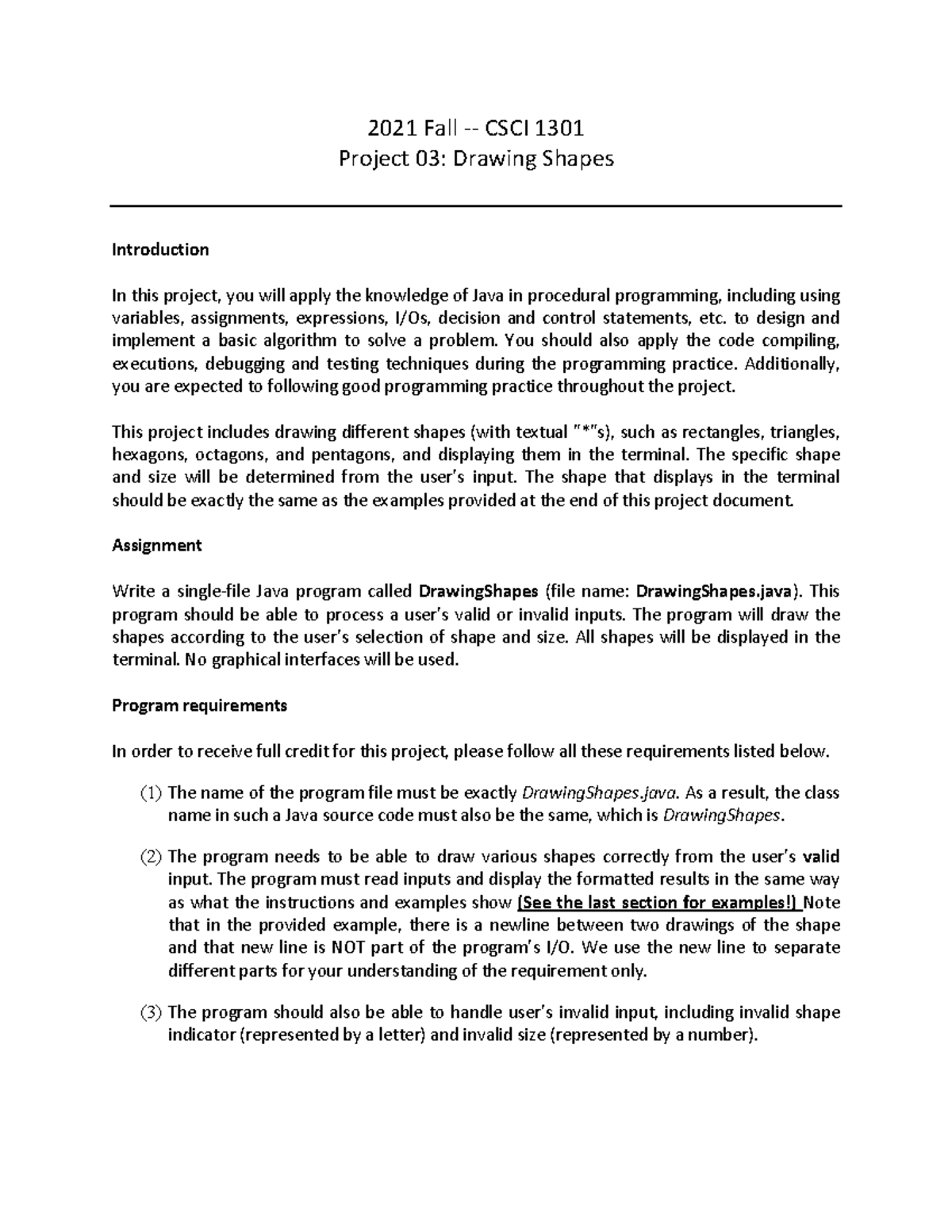 1301-project 03 - CSCI - 2021 Fall - CSCI 1301 Project 03: Drawing ...