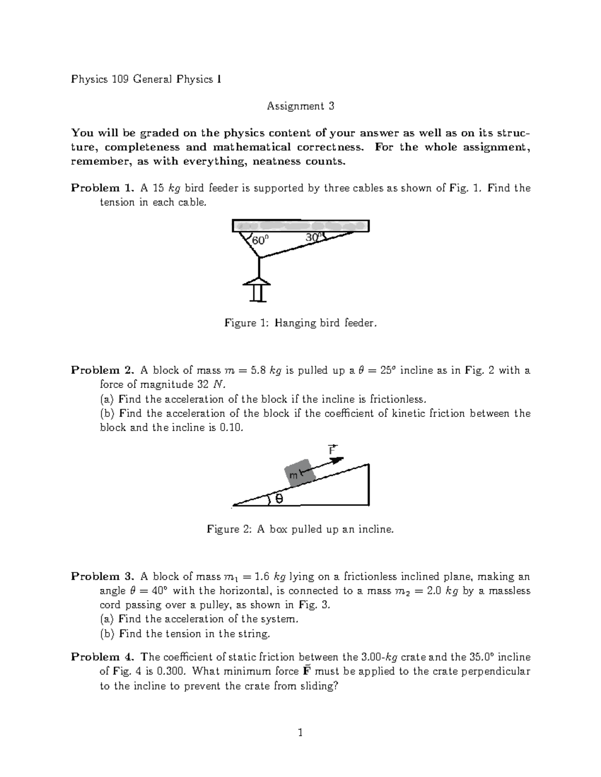 assignment problem physics