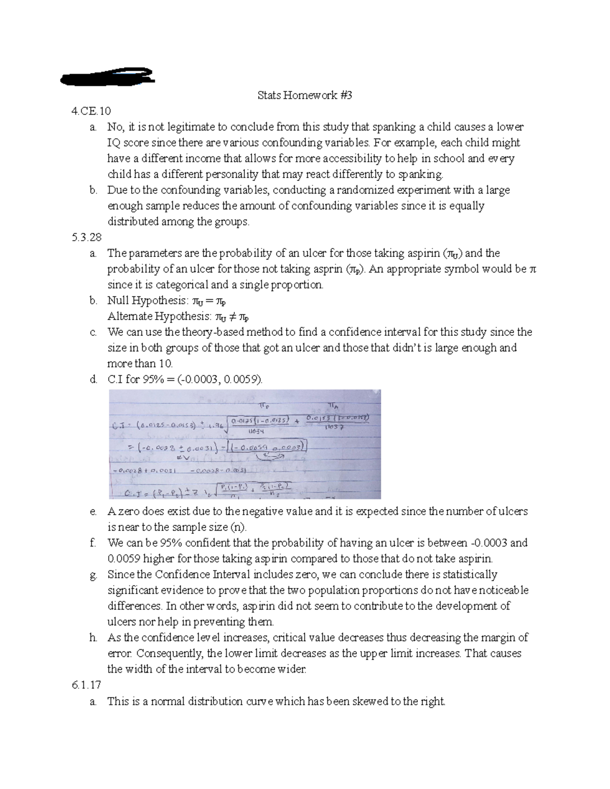 homework 3.1 statistics