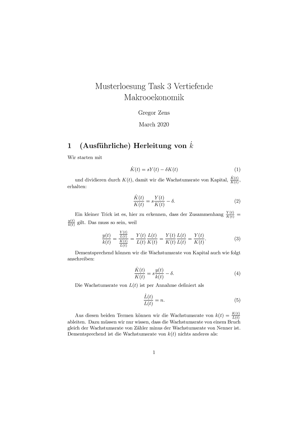 Musterloesung Ua Solow Modell Task 3 - Musterloesung Task 3 Vertiefende ...