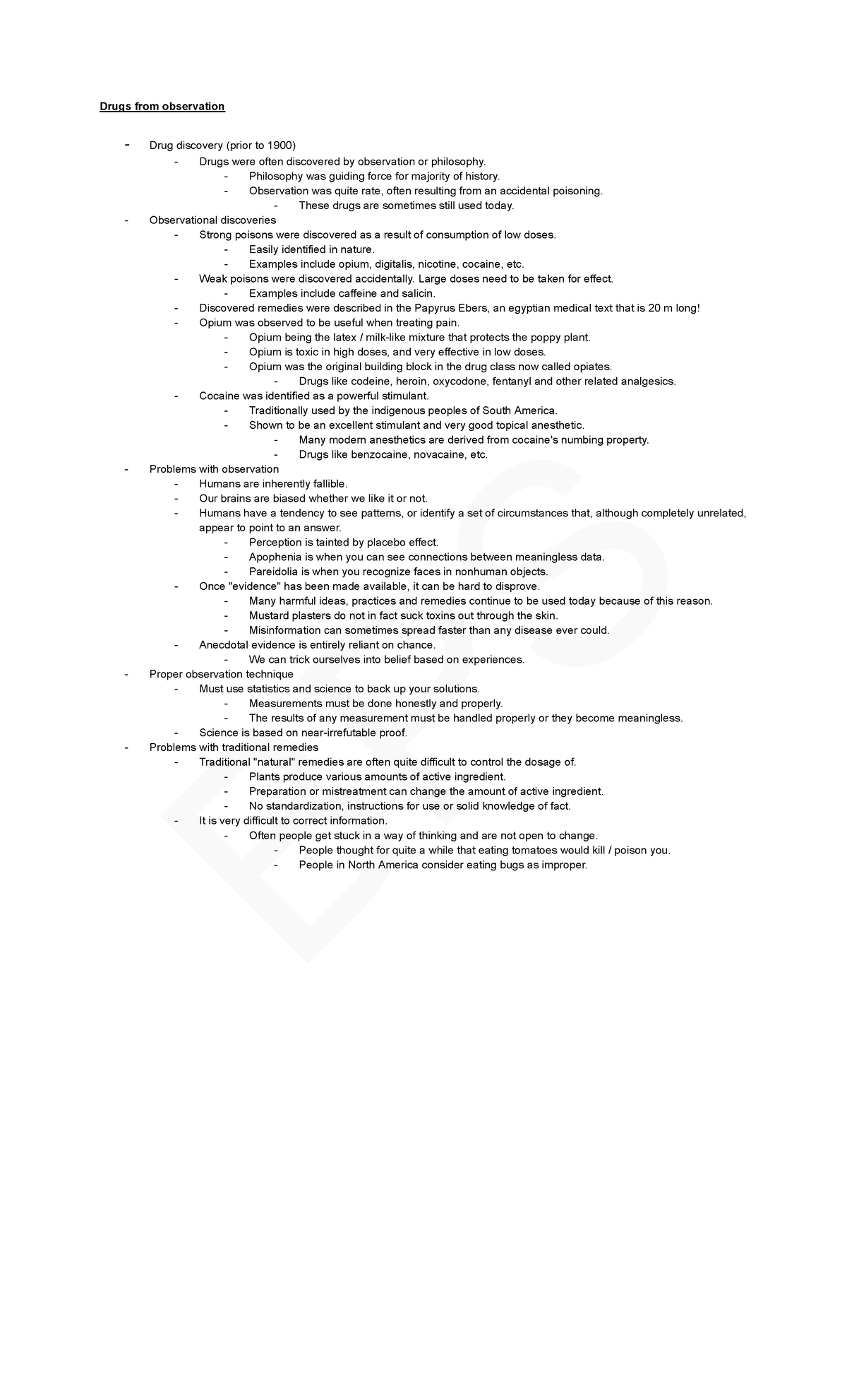 BPS1101 Lec4 - notes - BPS Drugs from observation - Drug discovery ...