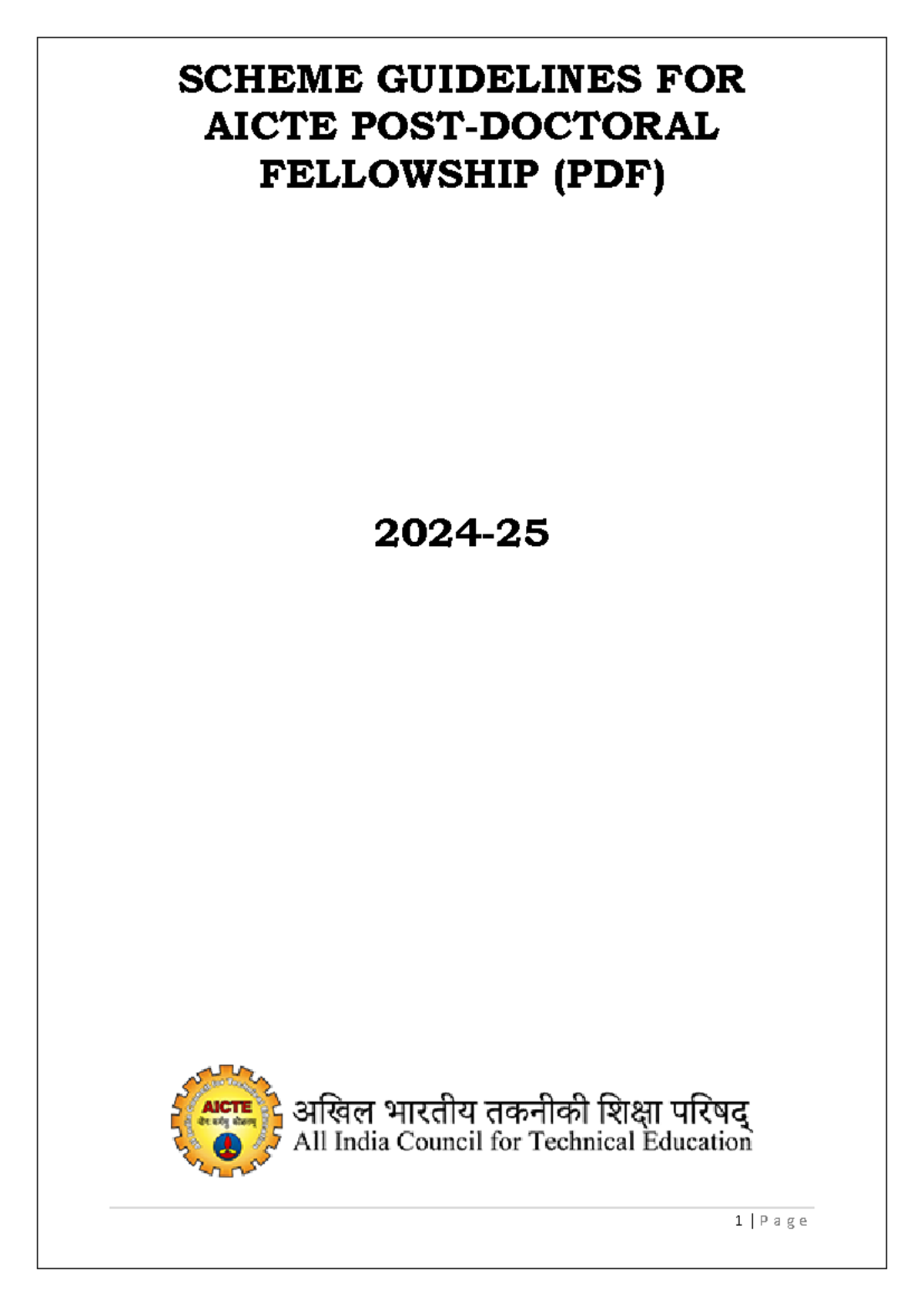Aicte PDF scheme Guidelines - SCHEME GUIDELINES FOR AICTE POST-DOCTORAL ...