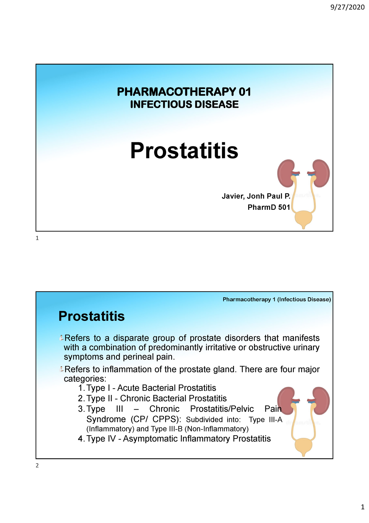 prostatitis sulfa p)