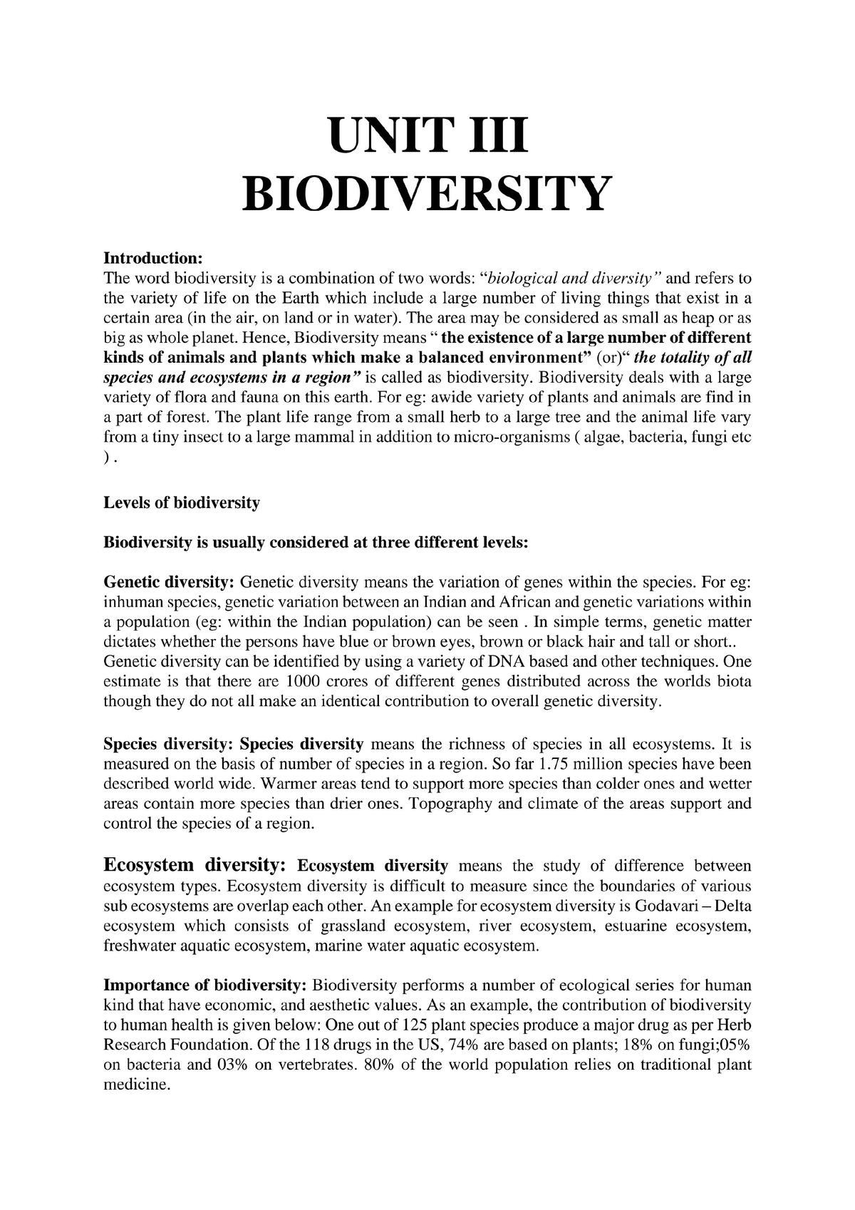 research paper topics biodiversity