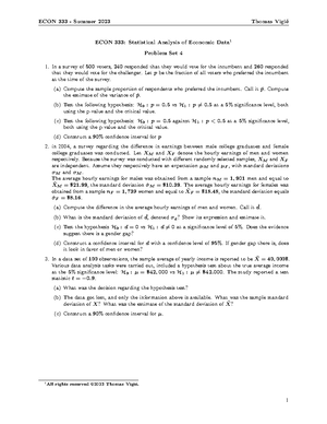 Problem-set-4 - Solutions To Selected Questions - ECON 333 - Summer ...