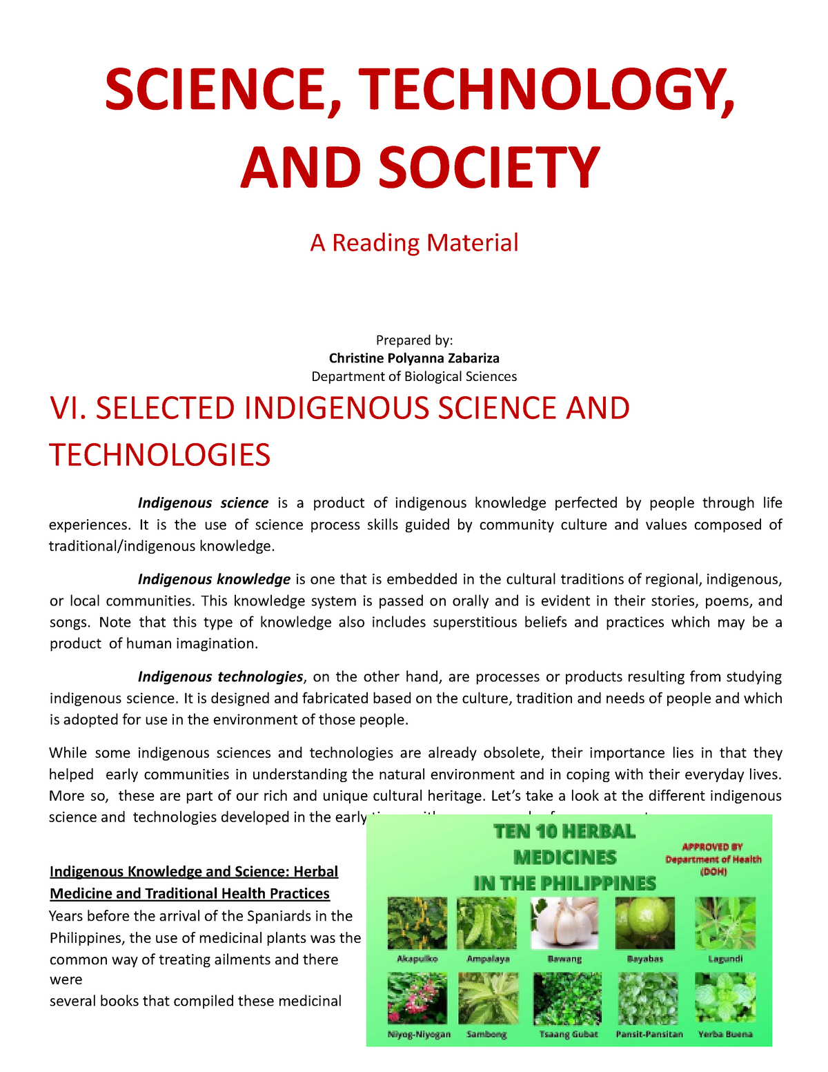 indigenous science and technology in the philippines essay