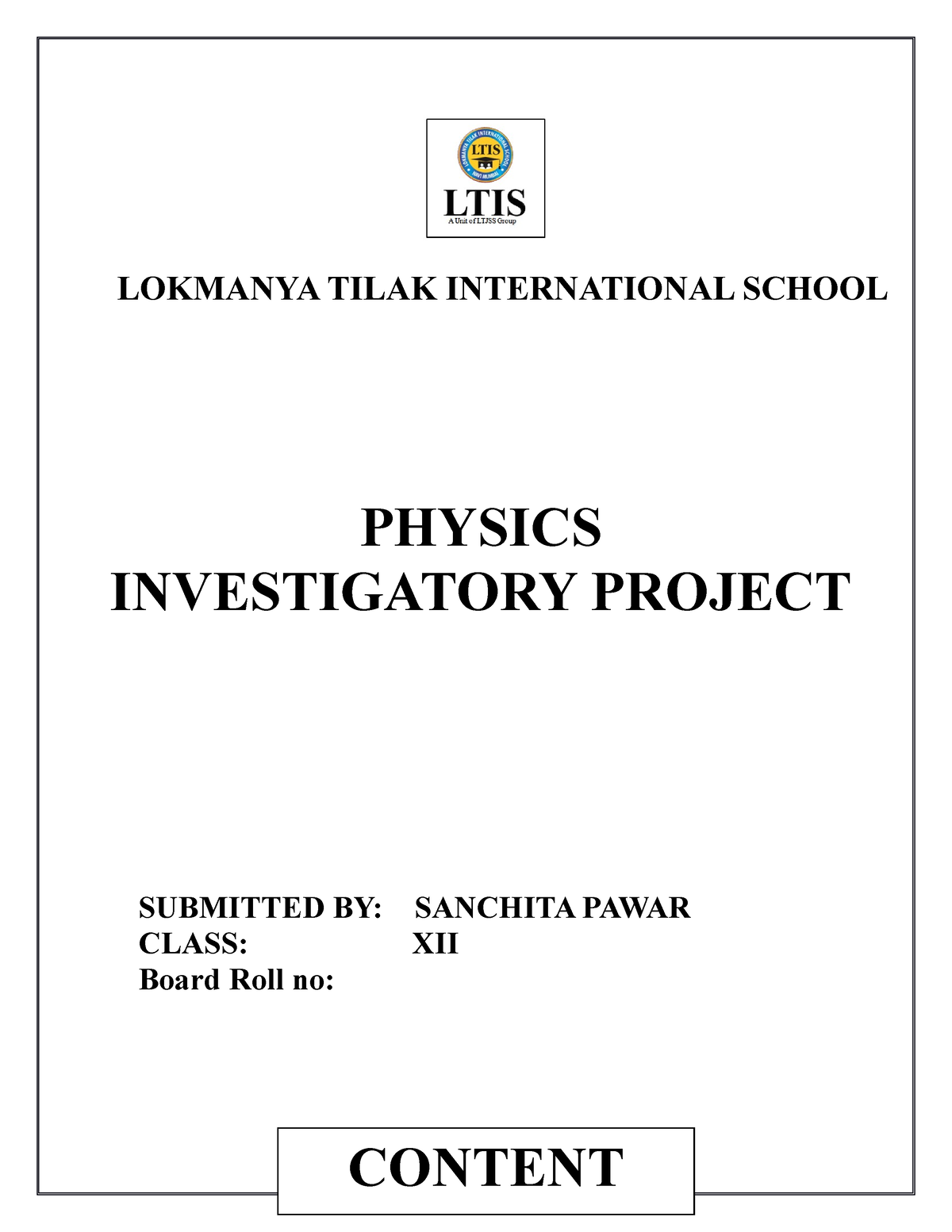 ,,m - good work - LOKMANYA TILAK INTERNATIONAL SCHOOL PHYSICS ...