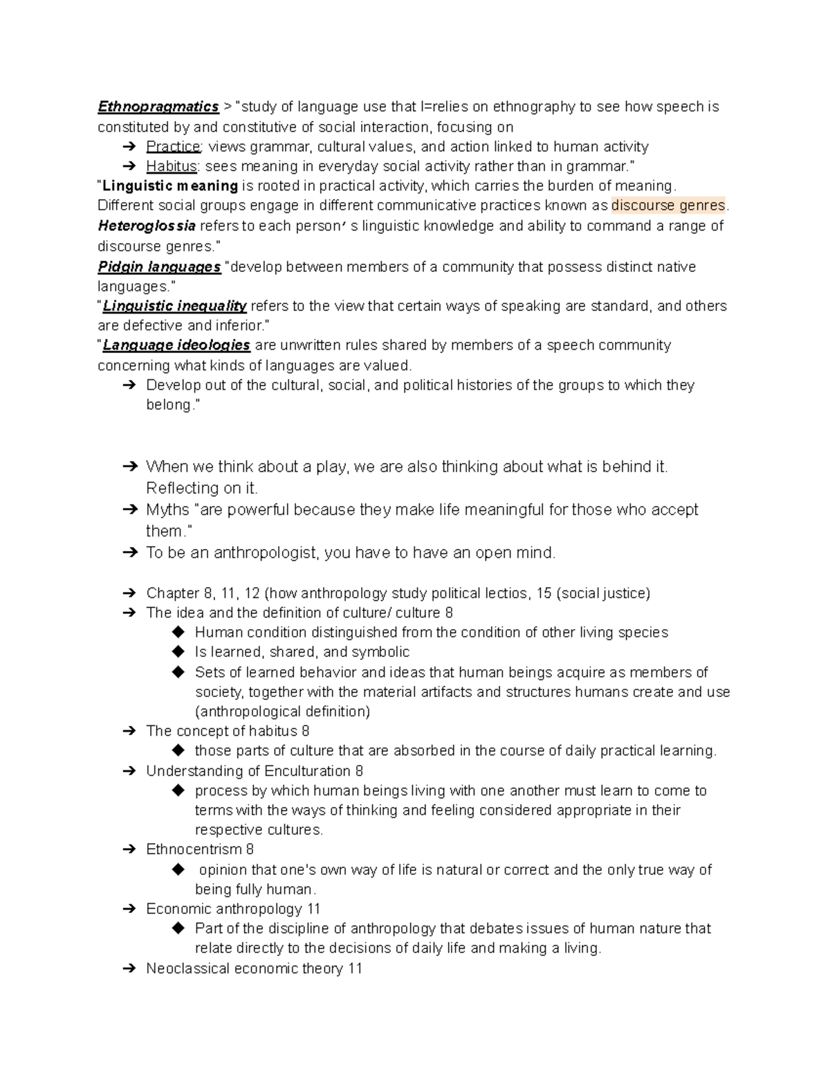 ANTH 101 - Notes-7-9 - This note are from notes of chapters in the ...