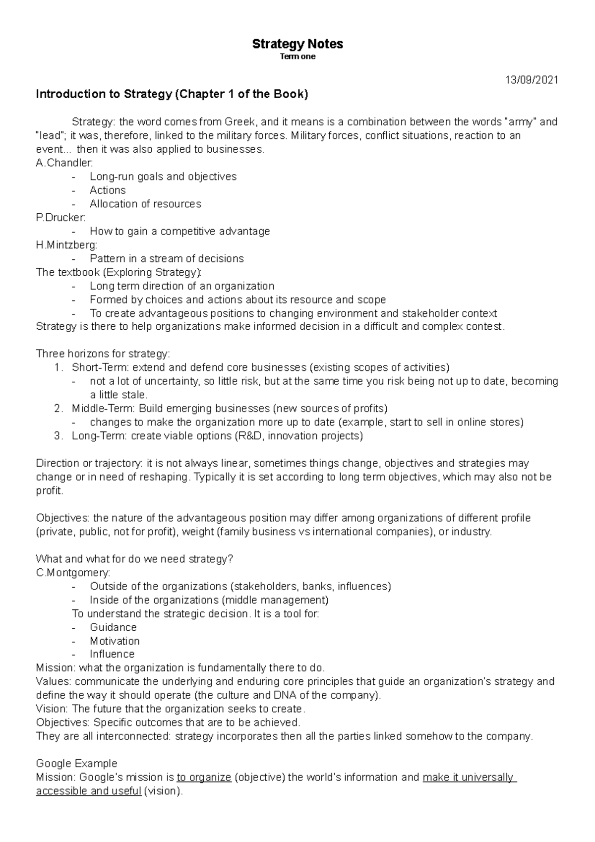 1 Strategy Notes Lesson 1 Strategy Notes Term One 13 09 1 Strategy Notes Lesson 1 Strategy Notes Term One 13 09